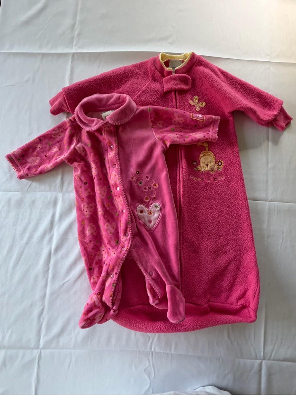 Vintage Y2K Carter’s Baby Girl Pink Sleeper & Sleep Sack Bundle